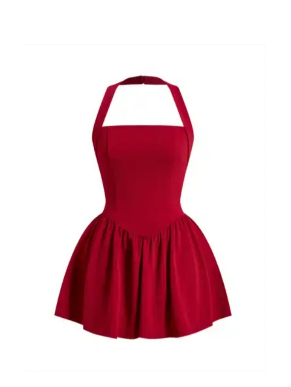21 Saints Red Halter Fit & Flare Mini Dress L